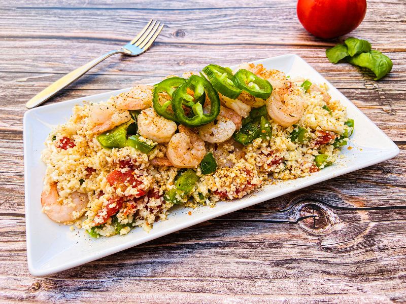 Cajun Cauliflower Rice & Shrimp