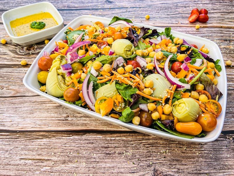 Vegan Tuscan Artichoke Salad